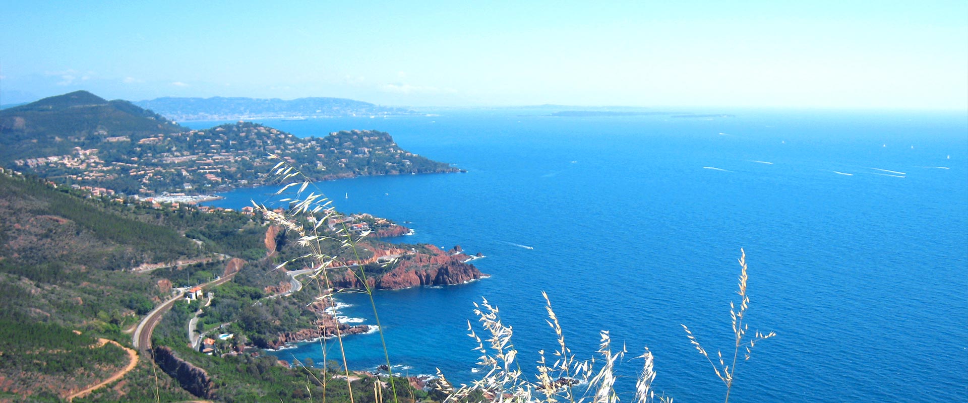 Vue de la mer Méditerranée depuis le massif de l'Estérel