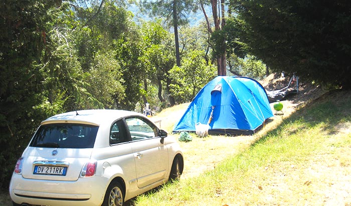 Standplaats voor kleine tent