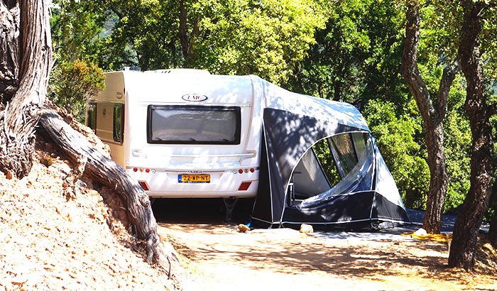 Standplaats voor caravan